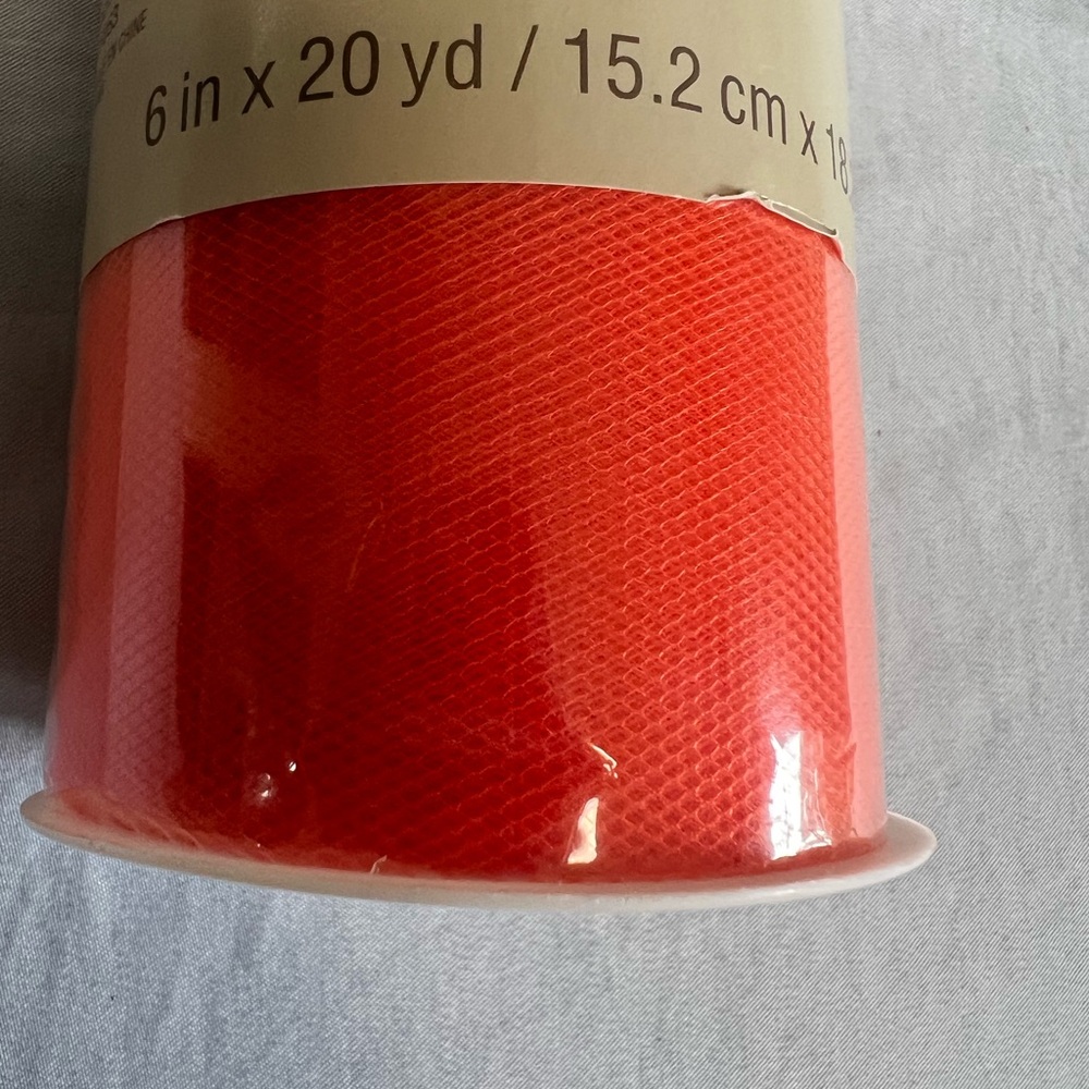 Celebrate It Orange Tulle Roll - Picture 3 of 3
